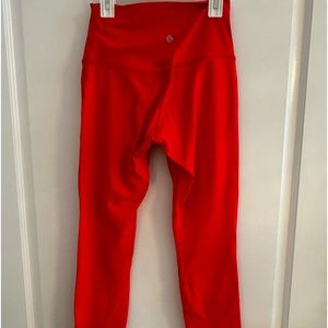 LULULEMON LEGGINGS!! Bright red color!